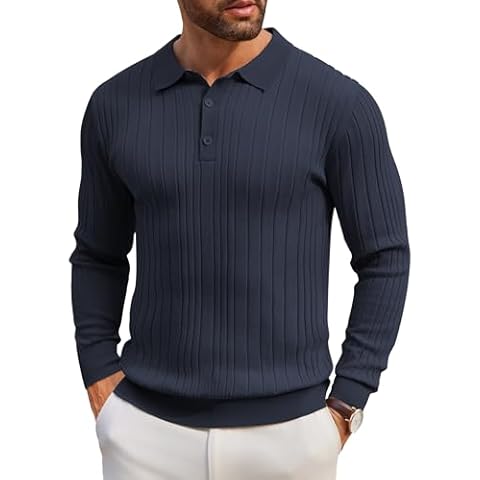 COOFANDY Pull à col polo homme Cover