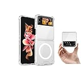 Magnetic Clear Case for Galaxy Z Flip 3, Man and Women Protective Case for Samsung Z Flip 3, Transpa
