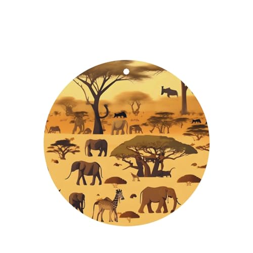 Hojas aromáticas para auto con diseño de animales de sabana miniatura 1