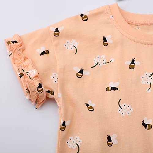 Toddler Baby Girl T-Shirts Short Sleeve Tee Shirts Easter Graphic Summer Cotton Casual Crewneck Tops Shirts 2-Packs Sets4