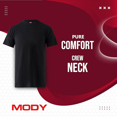 Mody Men Undershirt Round Neck Short Sleve 5-Pack, Men Undershirt, Cotton Tank Top, Soft Undershirt for Men2