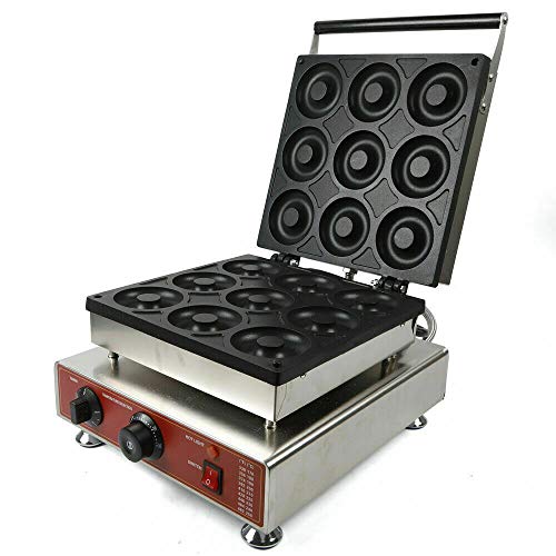 Ethedeal Electric Donut Maker - 110V 1800W Commerial Doughnut Maker Large 9cm Donut Baker Machine