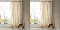 Pineapple Elephant Muscat Waffle 140x183cm Slot Top Voile Curtain Panel Natural (Pack of 2)