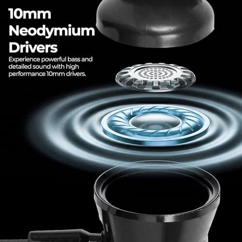 Image of Zebronics Type-C Wired in-Ear Earphones, 10mm Neodymium Drivers, in-line Mic with Volume Control, Magnetic Earbuds, 1.2m Durable Cable, Metallic in-Ear Design, Wide Compatibility (Buds C12, Black)