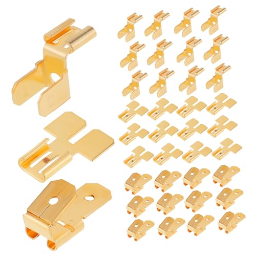 Cosses à sertir pour fils SOLUSTRE : Lot de 36 connecteurs à fourche pour câblage stable