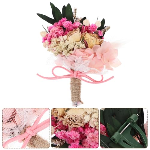 Corsage de Novio Solustre con Hortensia Secada y Accesorio Floral Elegante miniatura 3
