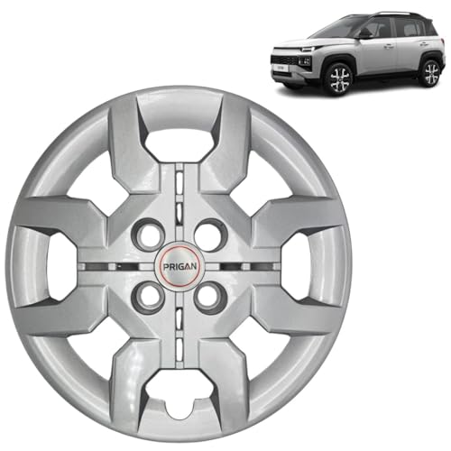Image of PRIGAN 14 Inch Silver Wheel Cover for Exter (Bolt Fitting) (Set of 4 Pcs) Model- Exter Silver-14