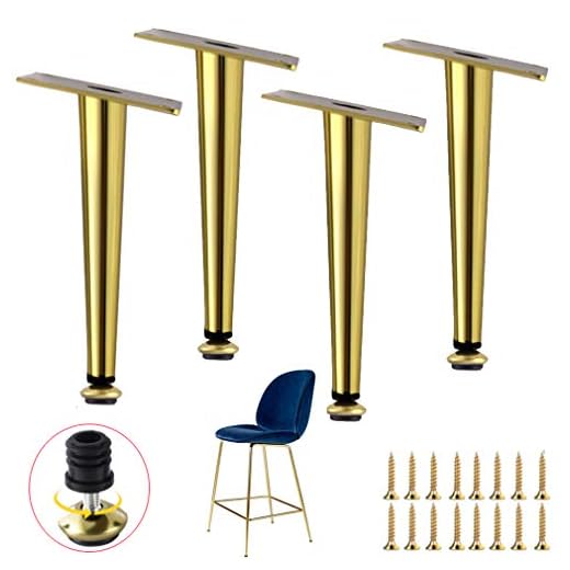 4 patas de metal for muebles, patas de mesa de hierro, patas de repuesto for sofá, patas cónicas for gabinete de cocina, patas de mesa de centro, for TV, sillón, mesita de noche, otomana, altura ajust
