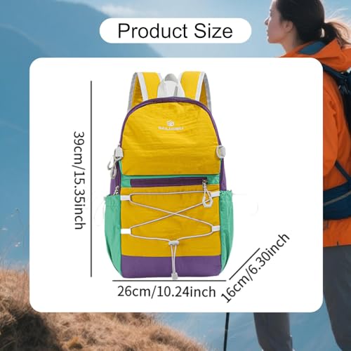 Sac à dos décontracté en nylon jaune Sharplace pour cyclisme