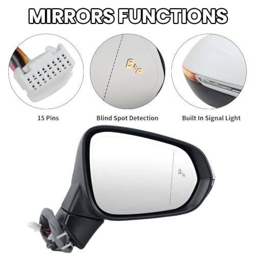 Miroir d'angle mort blanc résistant aux reflets pour rétroviseur Lexus NX - 6
