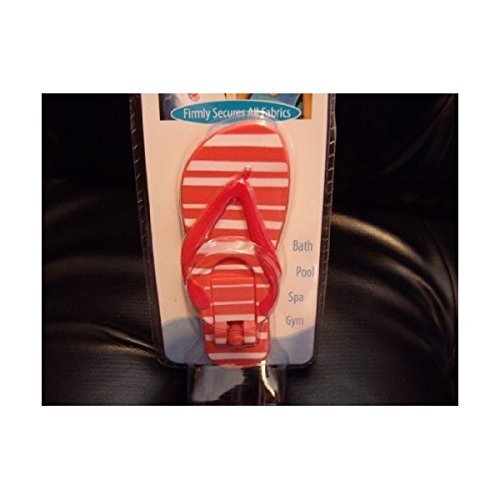 Buy Boca Beach Towel & Sarong Clips Tropical Flip Flop Pink Strips