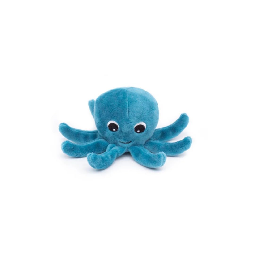 LES DÉGLINGOS Ptipotos by Hilou el Pulpo mamá y su bebé – Peluche bebé – Regalo de Nacimiento – 65 cm – Azul