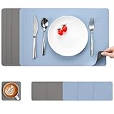 Photo Gallery myir jun tovagliette e sottobicchieri, tovagliette in pelle e sottobicchieri set tovagliette americana plastica lavabili tovagliette impermeabile tovagliette (grigio blu cielo, set di 6) Photo Gallery myir jun tovagliette e sottobicchieri, tovagliette in pelle e sottobicchieri set tovagliette americana plastica lavabili tovagliette impermeabile tovagliette (grigio blu cielo, set di 6)