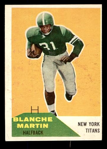 1960 Fleer #78 Blanche Martin New York Titans (Jets) (Football Card) VG/EX Titans (Jets)