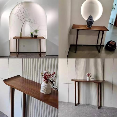 Mesa de sofá de madera de olmo para dar calidez al pasillo y salón 7
