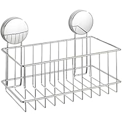 Fregadero Hondo Especial Wenko Cesto Hondo Static-Loc Plus Osimo, Metal, Chrom, 24 x 16,5 x 13,5 cm