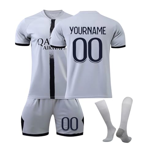 Camiseta Fútbol Paris Personalizadas Nombre y Número para Hombres y Niño, equipación Fútbol DIY con Conjunto Top Pantalón Corto y Calcetines Regalo de Fútbol