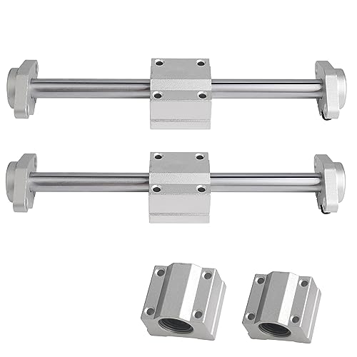 euroharry 12 mm, 400 mm, 2 alberi lineari, 4 supporti, 4 cuscinetti a sfera, aste di movimento lineari, guide dell'albero