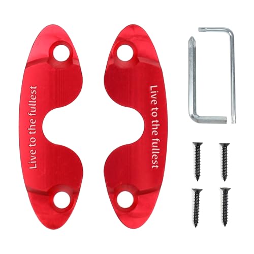 DWKJMYCP Upgraded Aluminum Alloy Sun Visor Clip for Jeep Wrangler JL JLU 2018-2025 Sahara Sun Visor Repair Kit for Jeep Gladiator JT 2020-2025 Jeep Wrangler JK Sprot/Rubincon Accessories(Red)