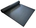 Rubber King Multi-Purpose Exercise Mat - 4' x 6' x 3mm - 100% Recycled Thick Rubber Mat for Home Gym Flooring, Non-Slip, Low-Odor Durable Workout Mat for Indoor/Outdoor, Shoe-Friendly - Black