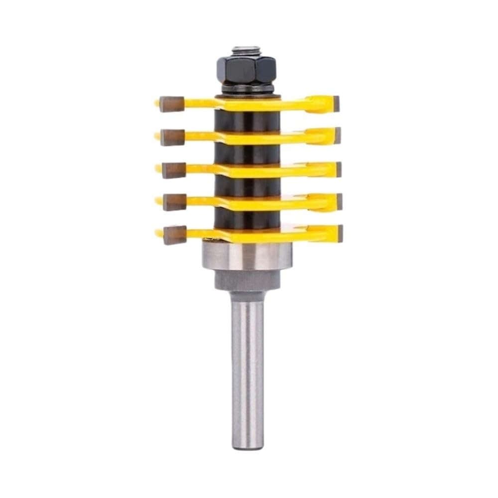 Fraise réglable, tige de 8mm, Joint de doigt réversible, mèche de routeur à Tenon à 3 cannelures