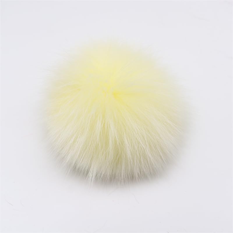 9 Stück/Packung 90 mm Pompon-Bälle geeignet für DIY-Dekor, Nähen, Bastelmaterialien (Farbe: Hellgelb, Größe: 90 mm, 9 Stück 1 Karte)