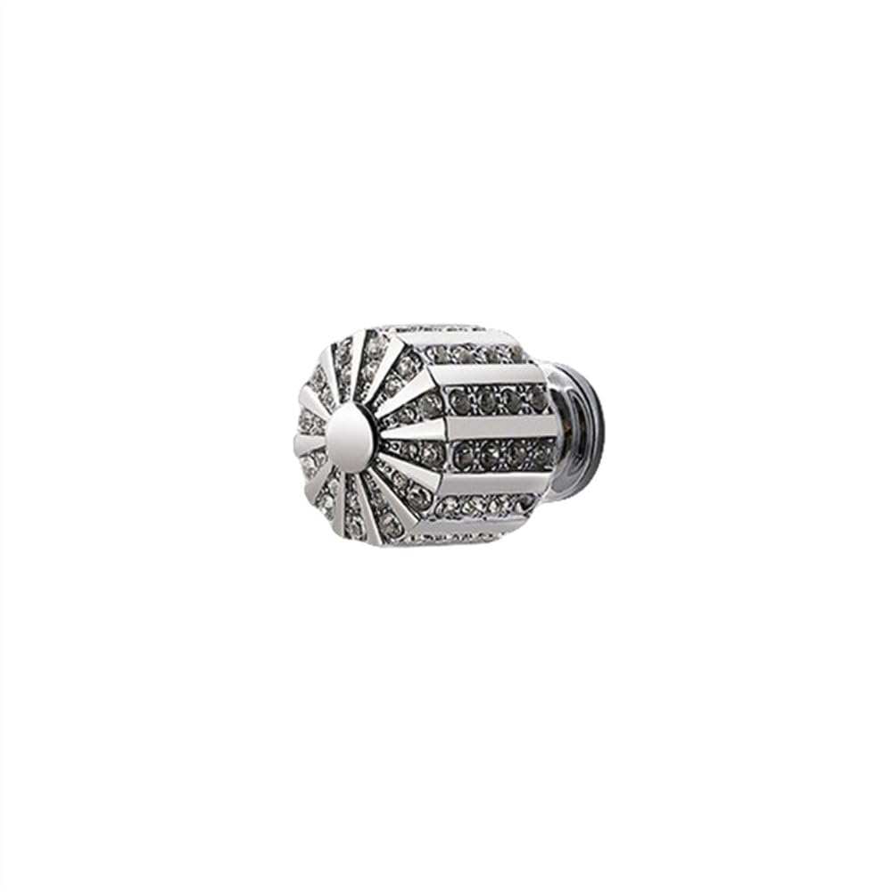 Quincaillerie de poignée de meuble cristal et chrome boutons monotrou haut de gamme