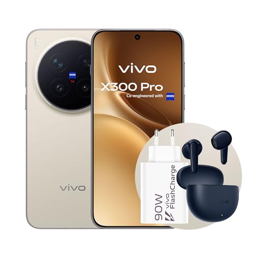 vivo X300Pro 5G, Cameraphone con Teleobiettivo APO ZEISS 200MP, 16+16GB RAM,512GB ROM, schermo piatto da 6,78 pollici,90W Fast charge,Dimensity 9500, IP68 e IP69, Android 16