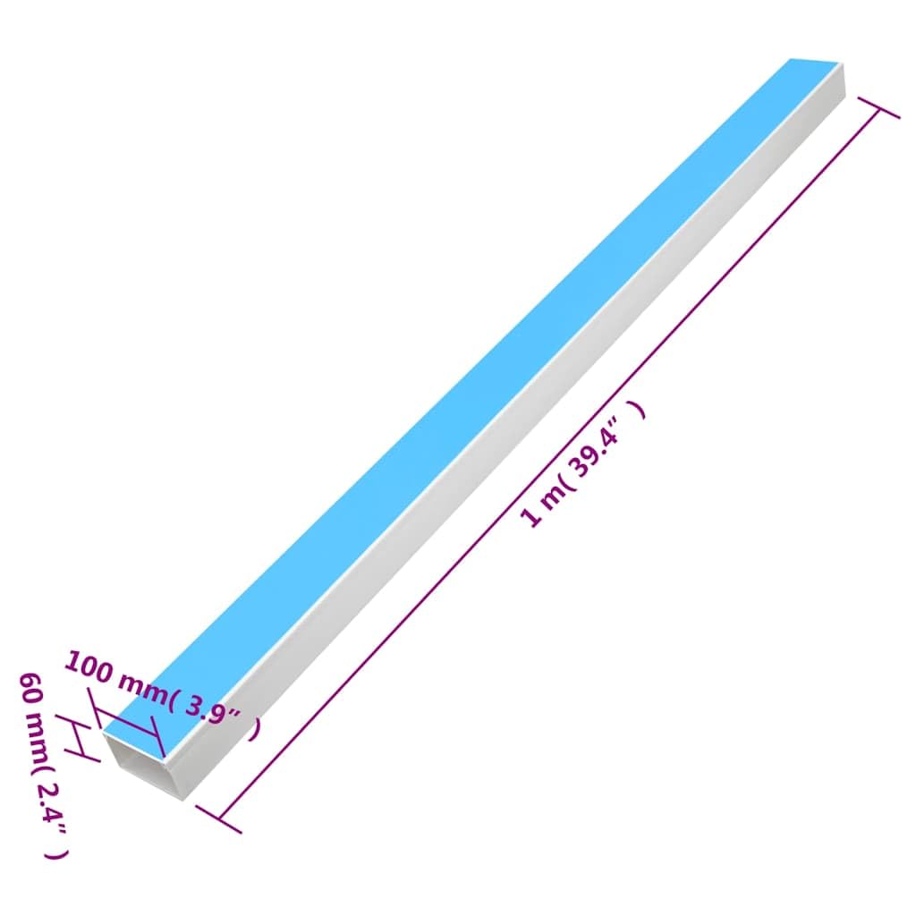 Kabelkanäle Selbstklebend 100x60 mm 10 m PVC,Elektronik,Elektronisches Zubehör,Kabelmanagement,Weiß,9.12 kg-155954
