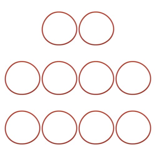 PATIKIL 50 Stück O-Ringe 82 x 76 x 3 mm Dichtungsringe, Nitrilkautschuk Dichtung O Ring Gummidichtung Rund Seal Unterlegscheiben für Hydraulik Sahnespender Pumpe Schnellkupplung, Rot