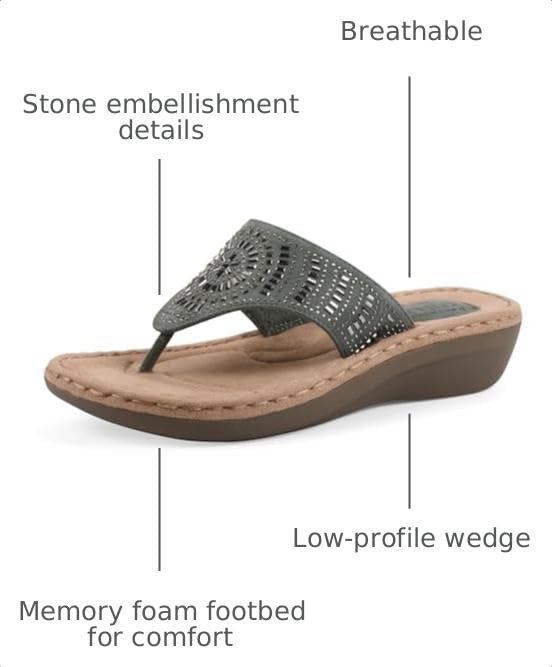 Image of Cliffs by White Mountain Women's Cienna Cushioned Sandal | Casual Sandals
