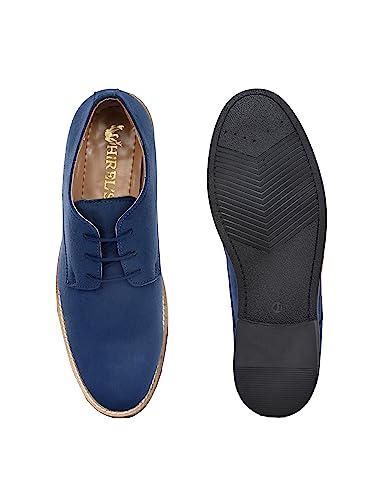 Image of HiREL'S Premium Suede Derby Smart Casual Shoes for Men | Office Soft Cushioned Corporate Casuals