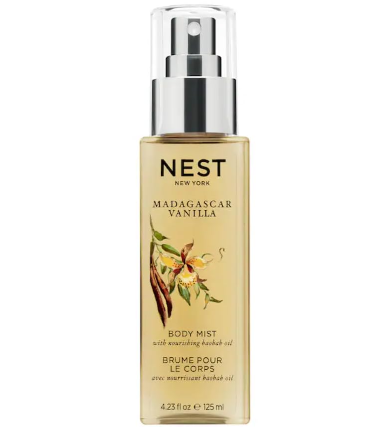 NEST New York Madagascar Vanilla Perfume Oil Body Mist, 4.2 Fl Oz (Pack of 1), Clear