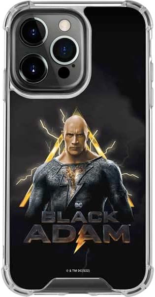 Skinit Clear Phone Case Compatible with iPhone 14 Pro - Officially Licensed DC Comics Black Adam Movie Art Charcater Design