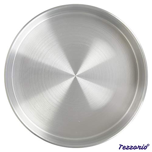 Tezzorio Aluminum Round Cake Pan, 12" X 2" Smooth-Sided Layer Cake Pan, Professional Bakeware #TOP1