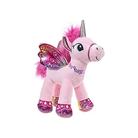 BARRADO Plush toy Standing Unicorn With Wings - Quality Super Soft (Pink, 34cm/13) Cover