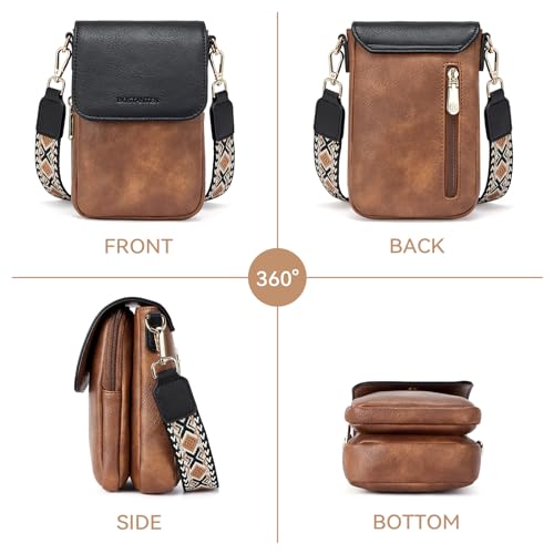 Image of BOSTANTEN Crossbody Bags for Women Cell Phone Purse Leather Wallet Handbags with Card Slots