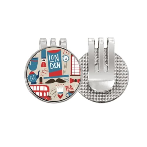 Marqueur de balle de golf en émail Big Ben et clip magnétique premium