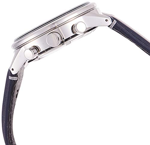 Seiko Chronograph Herren-Uhr Edelstahl mit Lederband SSB333P1