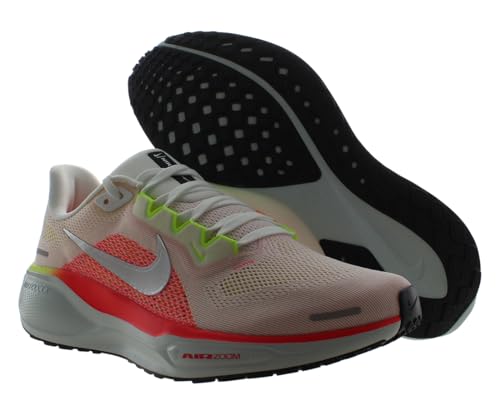 Image of Nike Air Zoom Pegasus 41 Unisex Shoes Size 9.5, Color: Summit White /Chrome-Multi-Colored