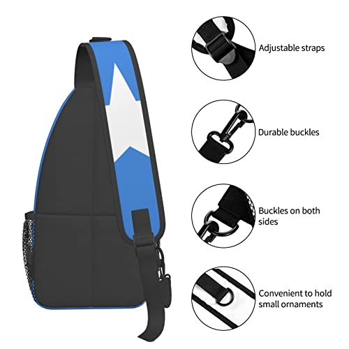 Mochila bandolera unisex negra estilo Somalia miniatura 6