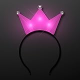 FlashingBlinkyLights Light Up LED Crown Tiara Princess Headband (Pink)