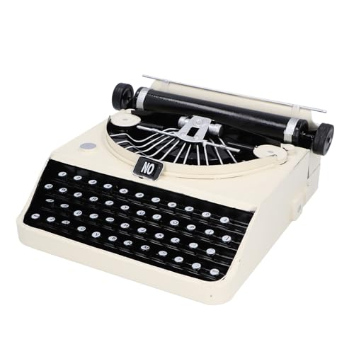 Modelo de Máquina de Escribir Retro, Modelo de Máquina de Escribir Vintage de Hierro, Decoración de Escritorio de Estatuilla de Máquina de Escribir Antigua para el Hogar, Oficina