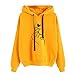 Produktbild Damen Kapuzenpullover, Cramberdy Teenager Mädchen Pullover Langarm Rundhals Einfarbig Beiläufig Lose Kapuzenpulli Hoodie Frauen Tops Oberteile Blusen Sweathirts Hoodies Jumper Kleidung