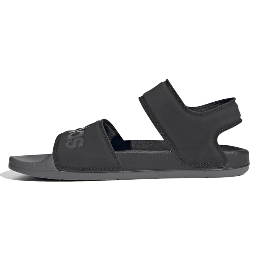 adidas Unisex Adilette Sandal, Black/Grey/Black, numeric_6