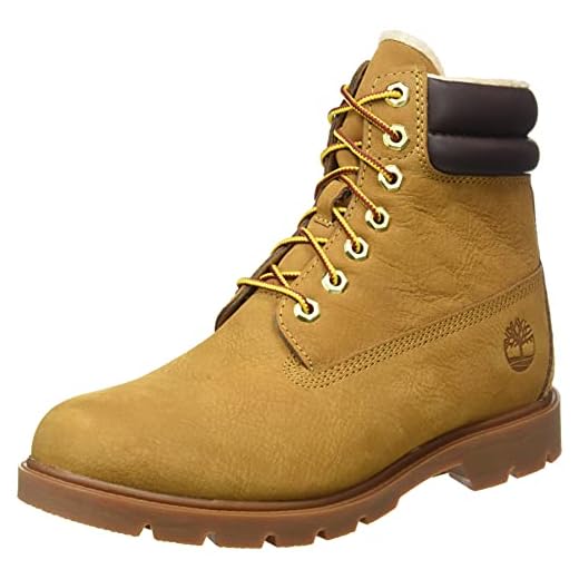 Timberland 6 Inch Basic WL WR, Botas de Invierno Hombre, Amarillo (Wheat Nubuck), 45 EU