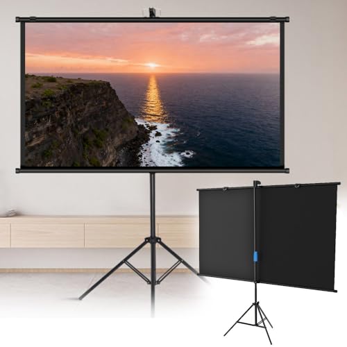 Pantalla de proyección con soporte 72 pulgadas 16:9 miniatura 1