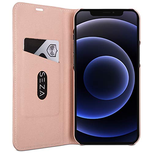 CASEZA Cover iPhone 12 PRO Max Oro Rosa Similpelle...