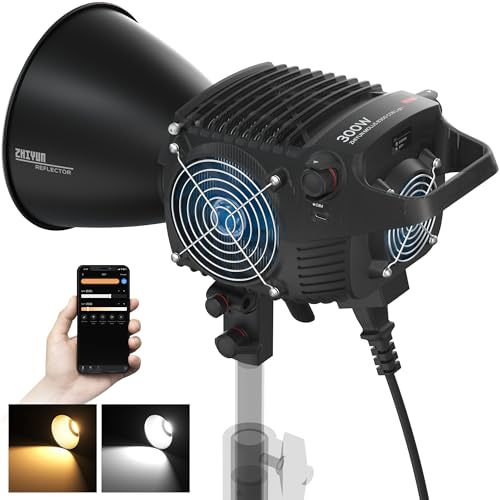 Image of ZHIYUN Molus B300 300WCOB LED Video Light 2700K-6500K, APP Control, Built in 13 Scene Effects Bowens Mount Silent Continuous Output Lighting