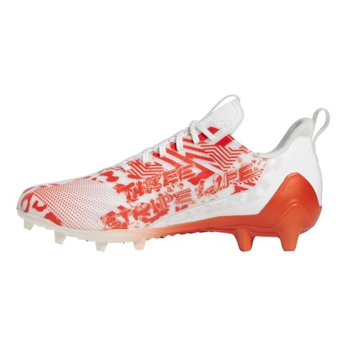 adidas Mens Adizero 12.0 Mismatch Football Sneakers Shoes - Orange3